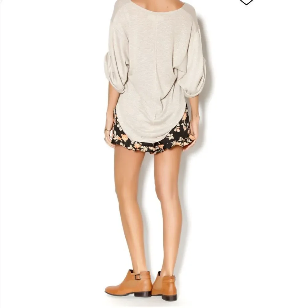 Free People Beach Nani tee in beige size medium